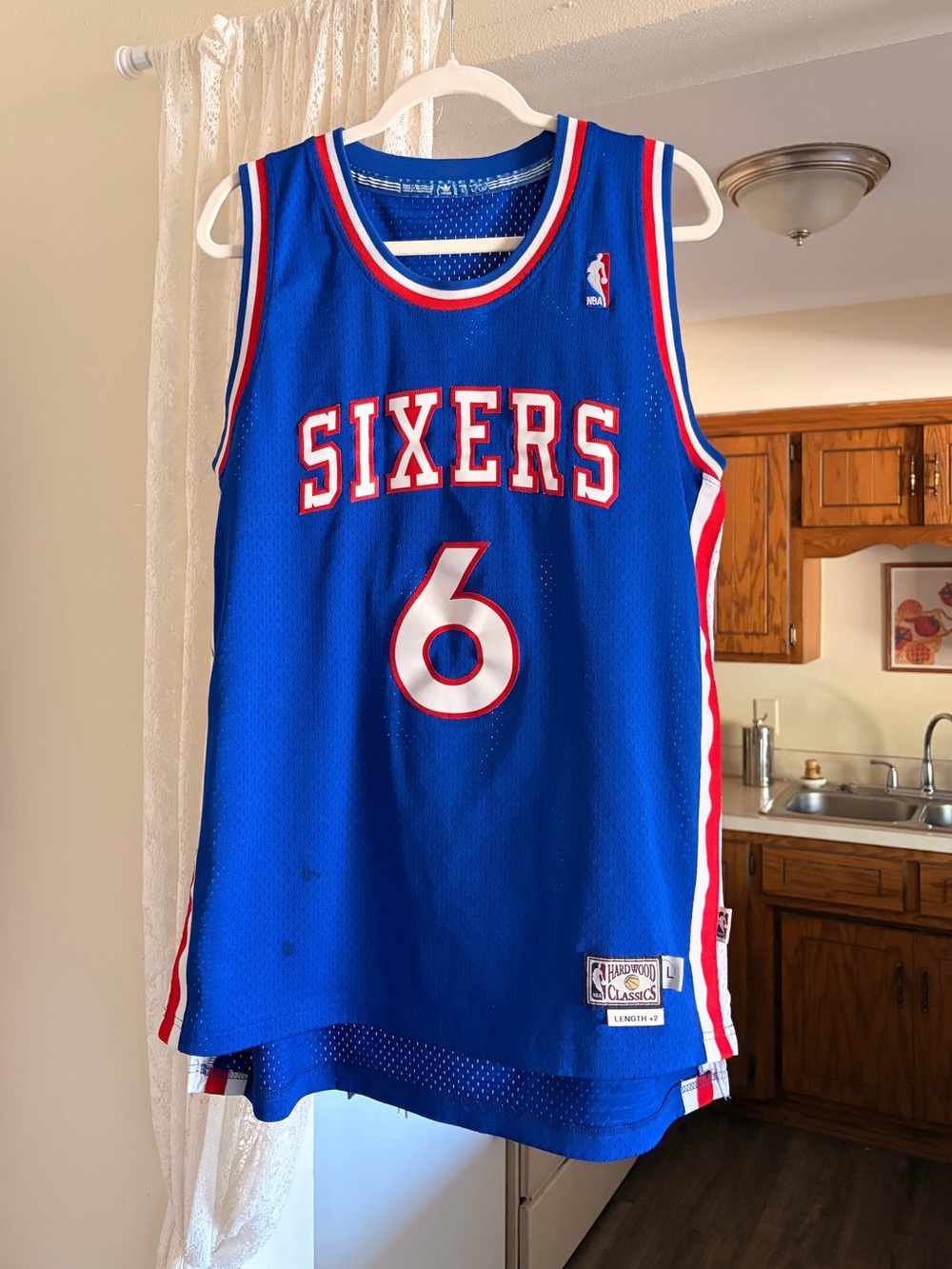 Julius Erving #6 76ers Jersey Size L